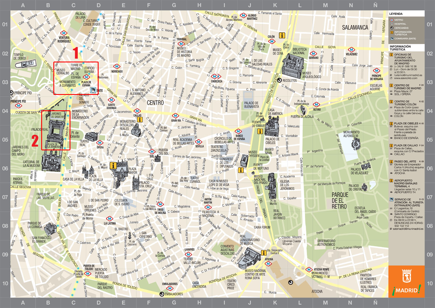 Plan Touristique De Madrid Carte